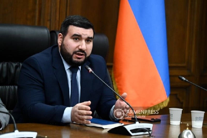 Депутат Ваагн Алексанян на заседании Национального Собрания Армении в Мартуни