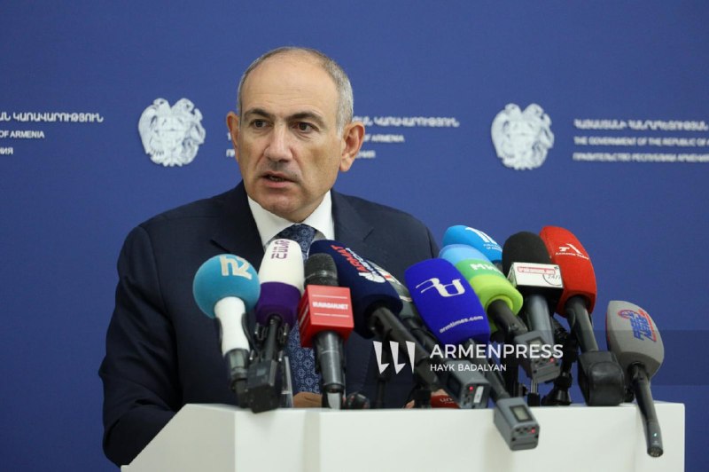 Никол Пашинян на брифинге в правительстве Армении, Мартуни