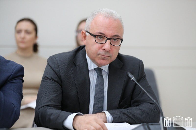 Заместитель министра иностранных дел Армении Мнацакан Сафарян в парламенте Мартуни