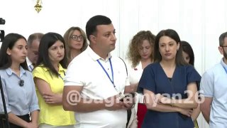 Никол Пашинян на брифинге о проекте TRIPP в Ереване